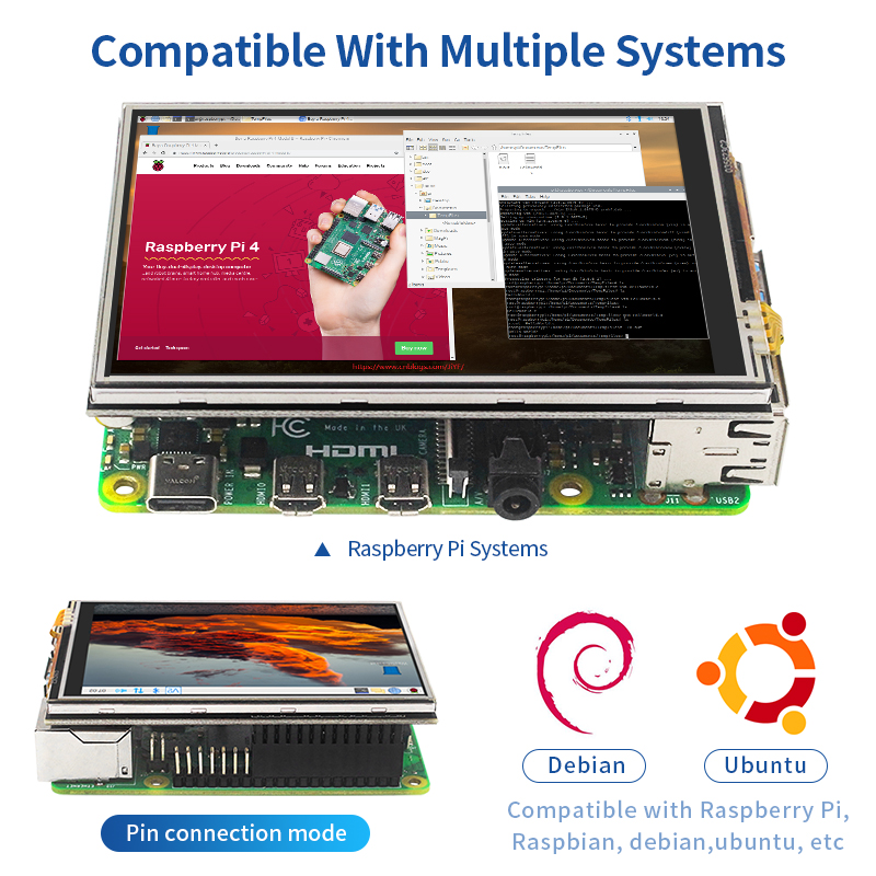 3.5 inch Raspberry Pi 4 Touch  - Pi Cooler 评论和价格